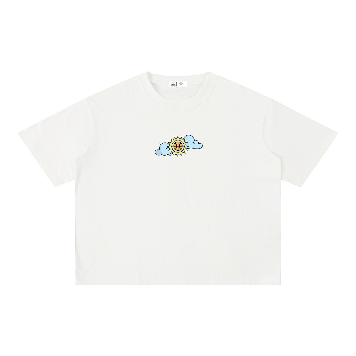 SHINING THROUGH TOUGH TIMES Mineral Wash Boxy Cotton T-Shirt