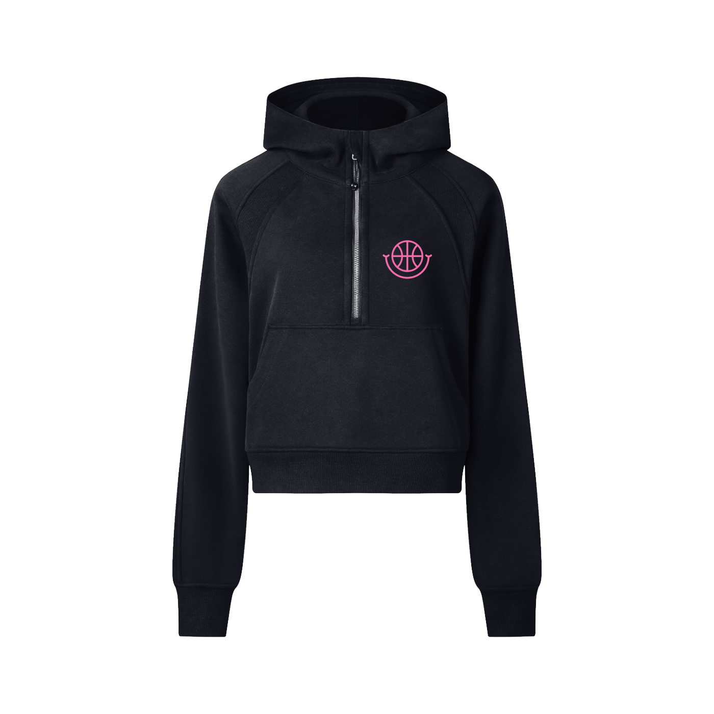 Cropped Half-Zip Hoodie – Basketball is Fun