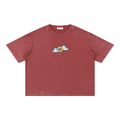 SHINING THROUGH TOUGH TIMES Mineral Wash Boxy Cotton T-Shirt
