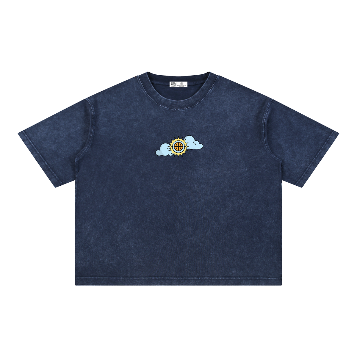 SHINING THROUGH TOUGH TIMES Mineral Wash Boxy Cotton T-Shirt
